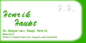 henrik haupt business card